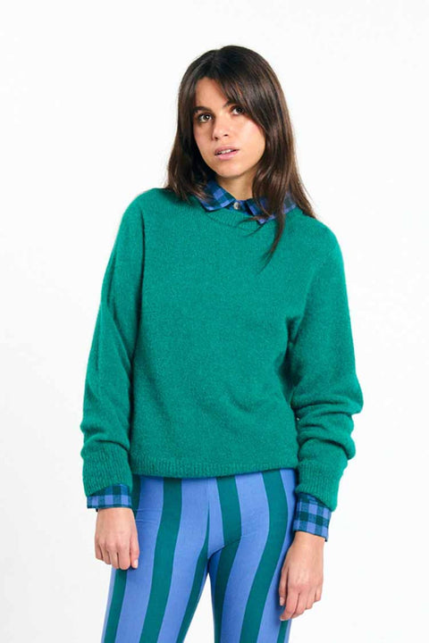 Babol jumper emerald - smaragdgroene knit