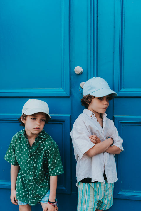 Krijger - kinderpet 'powder blue'