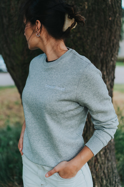 Bewust naïef - uniseks sweater 'heather grey'