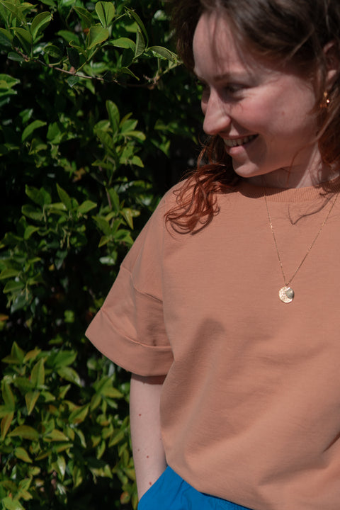 Halsketting De tuimelaar - zon & maan (verguld)