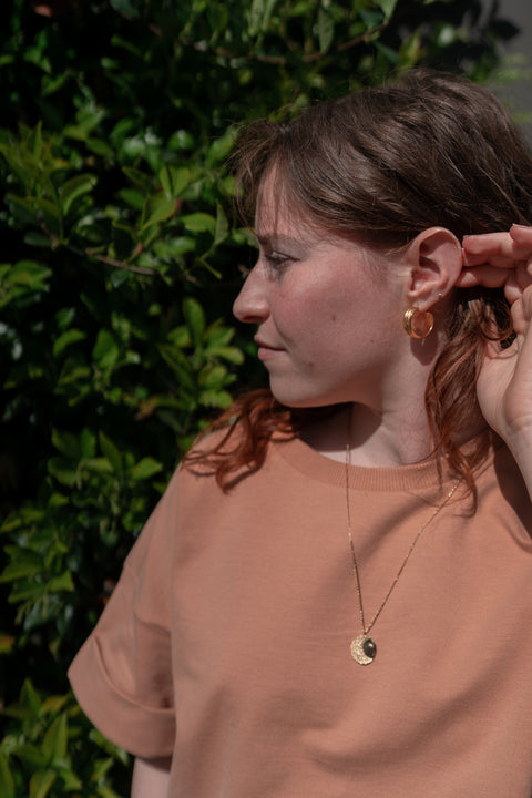 Halsketting De tuimelaar - zon & maan (verguld)