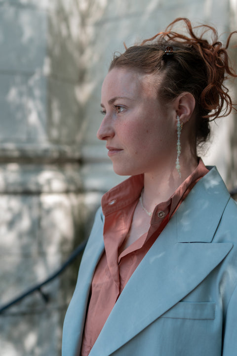 Lone Glyzinia oorringen N°2 - lichtgroen