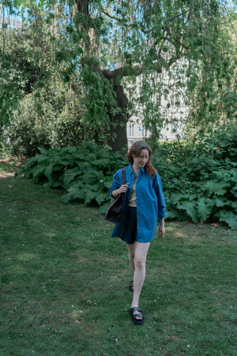 Tijdloos hemd - dasty blue