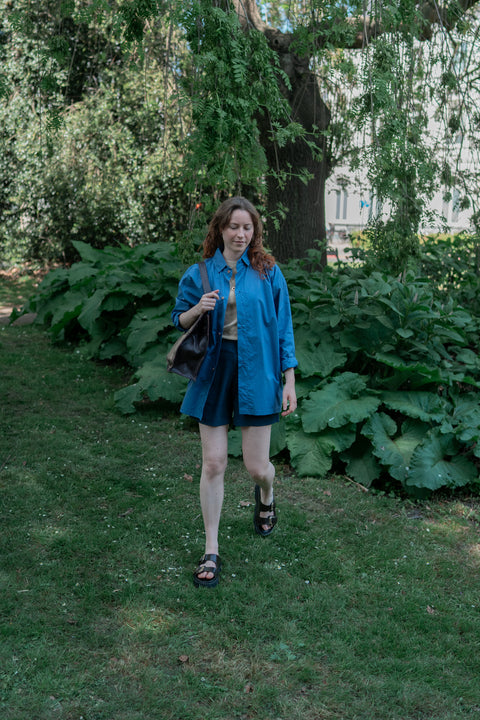 Tijdloos hemd - dasty blue