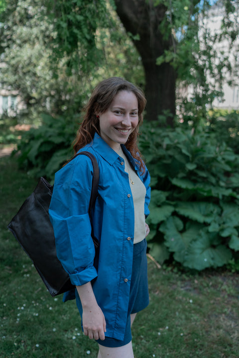 Tijdloos hemd - dasty blue