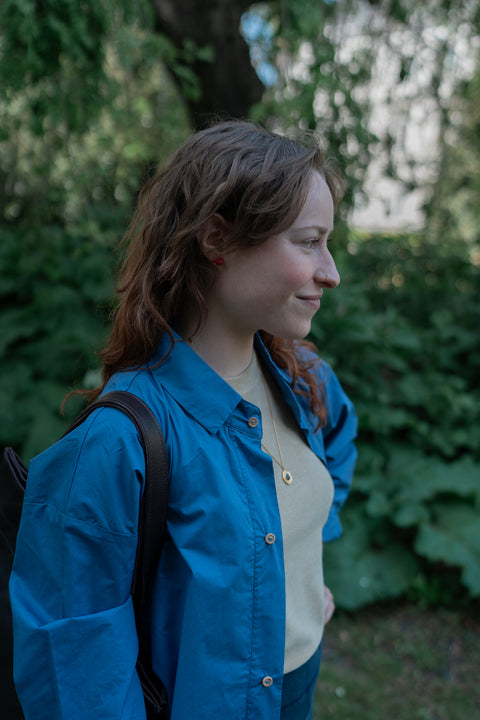 Tijdloos hemd - dasty blue