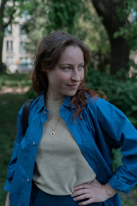 Tijdloos hemd - dasty blue