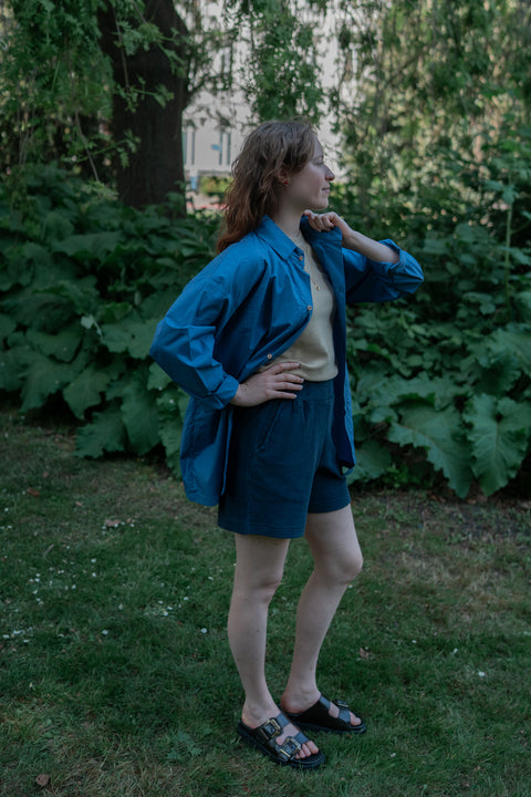 Tijdloos hemd - dasty blue