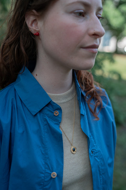 Tijdloos hemd - dasty blue