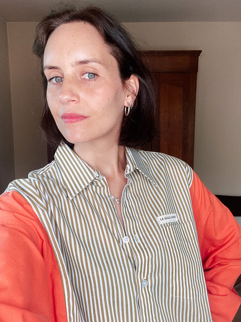 Hemd: pièce unique ( bright orange en warm groen )