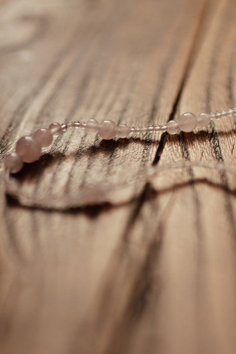 Glyzinia halsketting N°1 - rozenkwarts