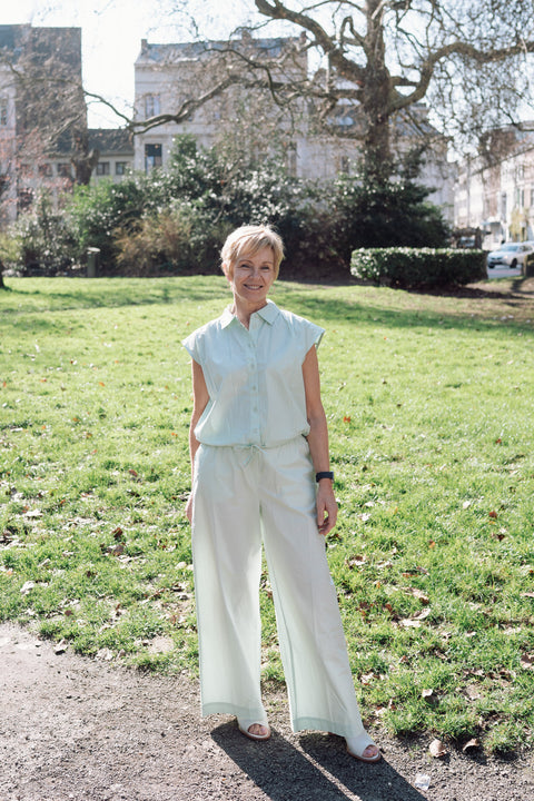 Pants 'Moonflower uni' - celadon