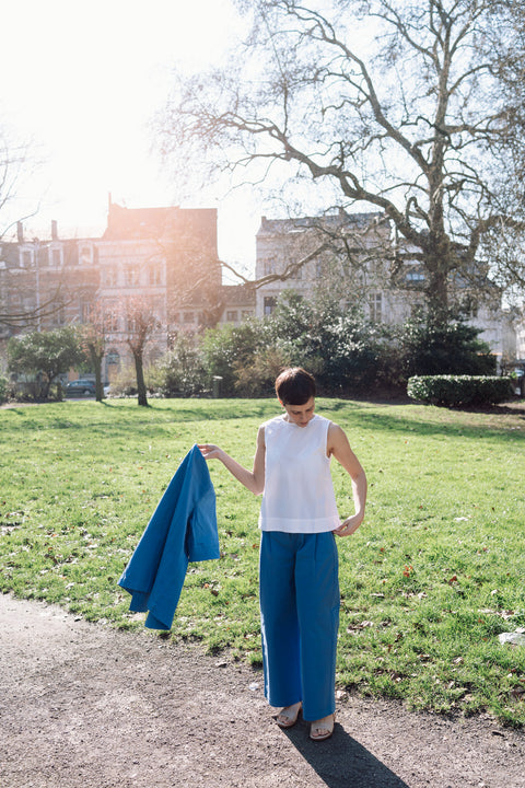 Broek 'Prudie Twill' - Strong blue