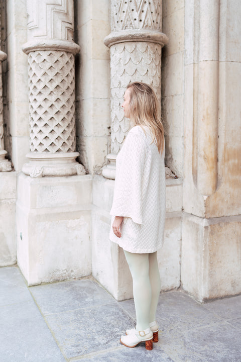 Mini crochet dress - ecru