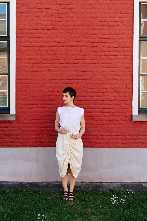 Form skirt - ecru raw