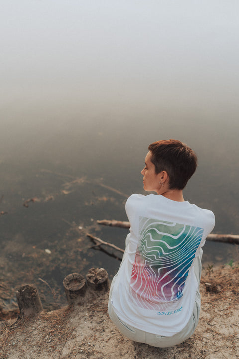 Uniseks T-shirt 'bewust naïef'