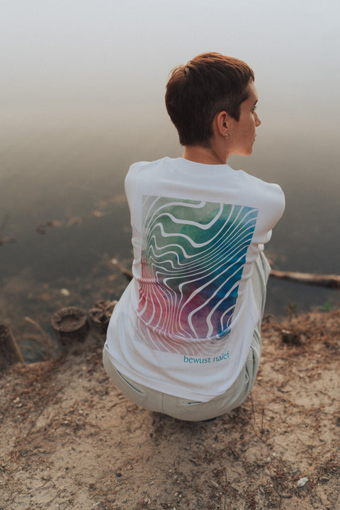 Uniseks T-shirt 'bewust naïef'