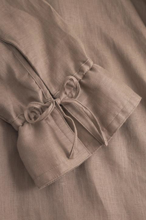 Linnen bloes 'Selia' - taupe