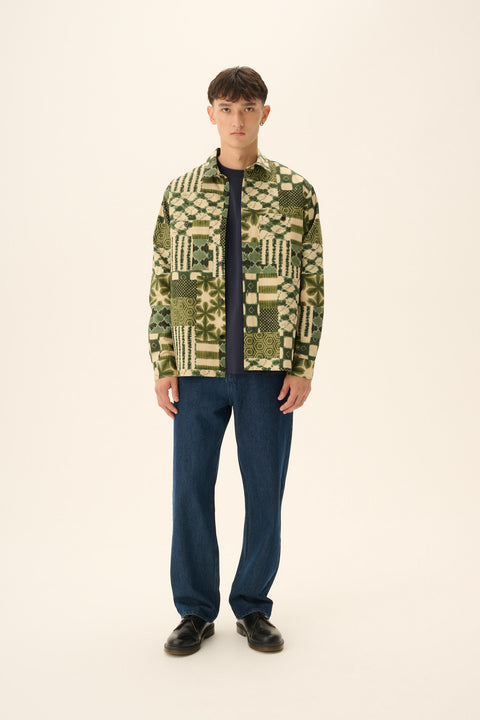Overhemd 'Sheldo Tie-Dye Canvas' - green
