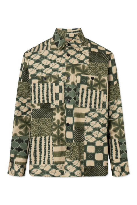 Overhemd 'Sheldo Tie-Dye Canvas' - green