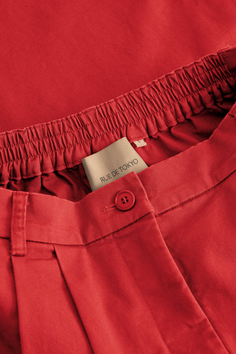 Broek 'Prudie Twill' - Bittersweet red