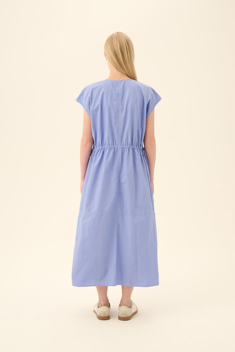 Jurk 'Dalila' GMTD poplin - blue bonnet