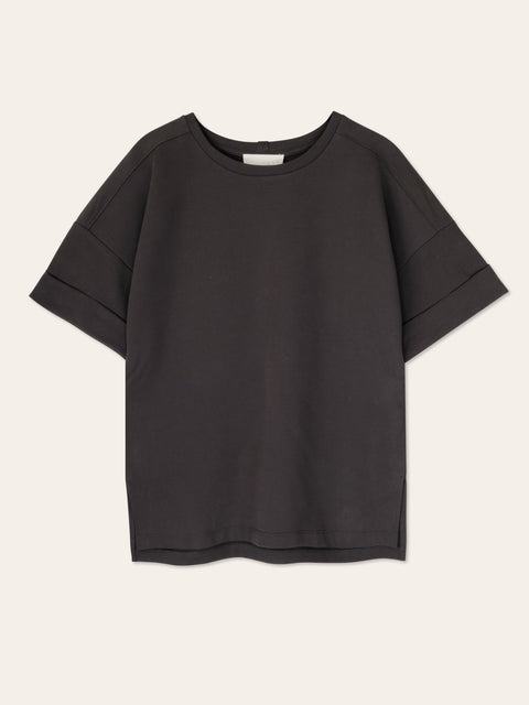 Short sleeve sweat top - graphite