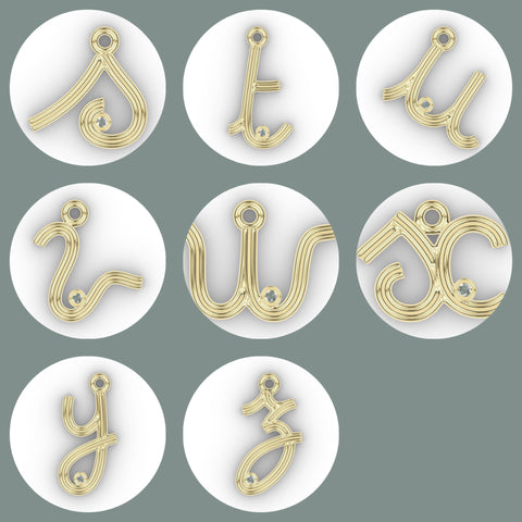 Hangertjes 'alfabet' - zilver (pre-order)