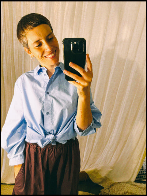 Shirt 'Sylvie' GMTD poplin - della robbia blue