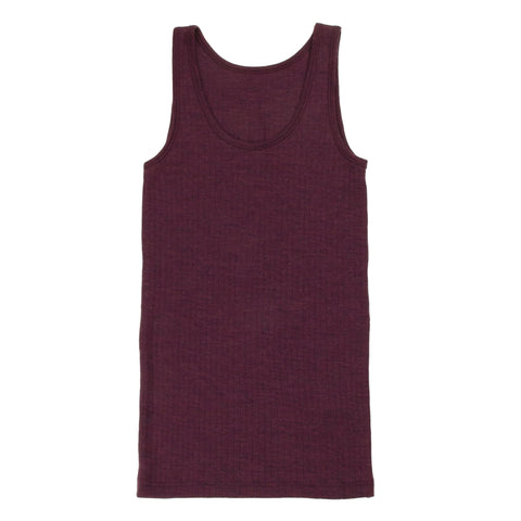 Tanktop uit wol - plum