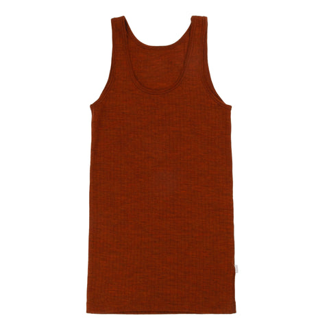 Tanktop uit wol - russet