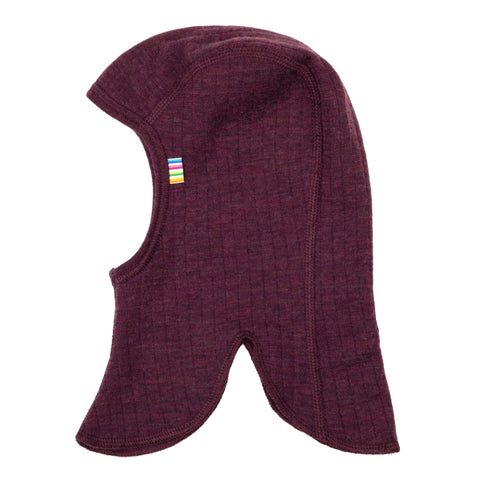 Balaclava uit wol - plum