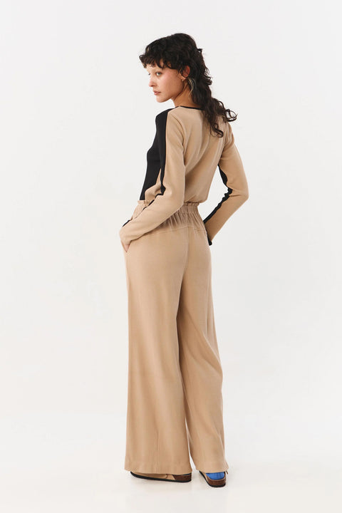 Albi top - bicolor black