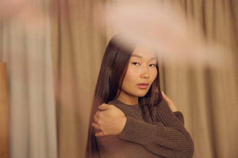 Cotton sweater cocoa