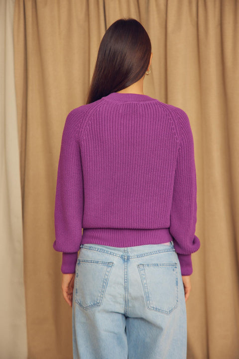 Vegan sweater plum