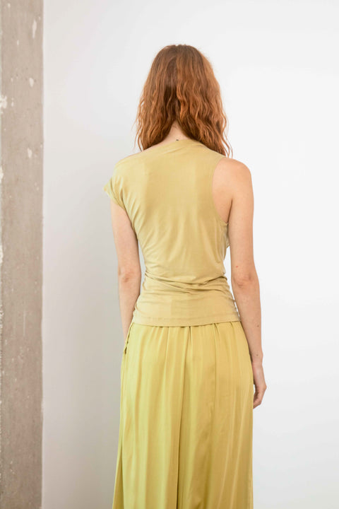 Drape top - soft olive