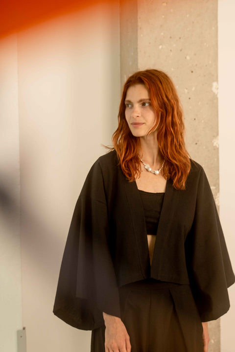Kimono jacket - black (laatste S)