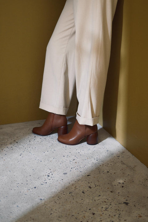Enkellaars Fox - cognac