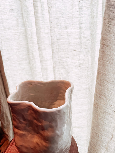 Grote vaas - parelmoer (local pick-up only)