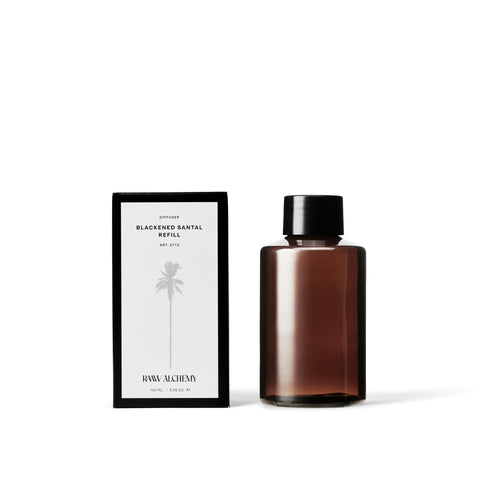 Navulling geurstokjes 'Blackened Santal'
