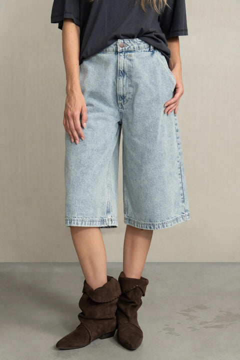 Dory bleached denim - bermuda