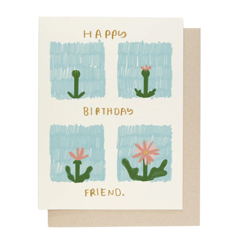 Wenskaart - Happy birthday friend