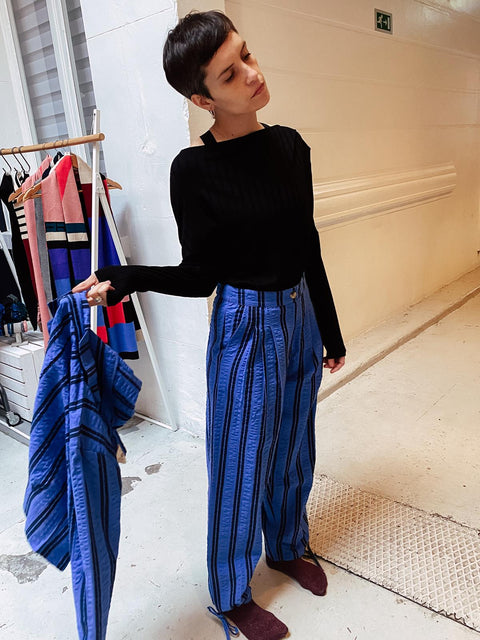 Nazare pants stripes blue