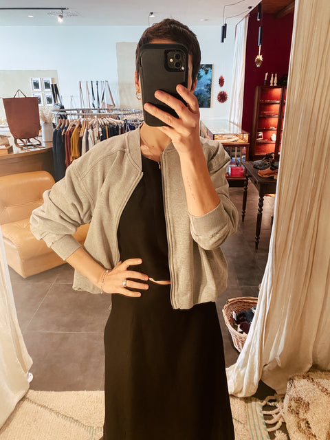 Bomber 'Daria' - grey melange (laatste S)