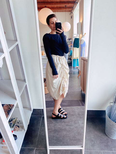 Form skirt - ecru raw