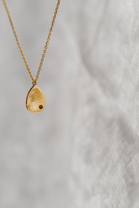 Halsketting Tribu (met 1 tot 3 geboortesteentjes) - massief goud (18K)