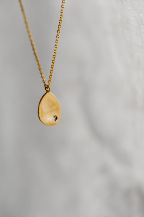 Halsketting Tribu (met 1 tot 3 geboortesteentjes) - massief goud (18K)
