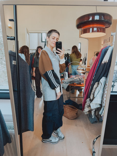 Blazer pièce unique XIV - koffie met linnen