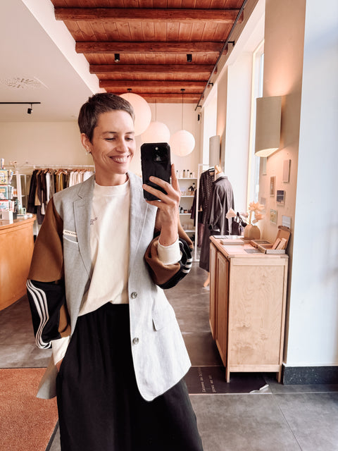 Blazer pièce unique XIV - café au lin