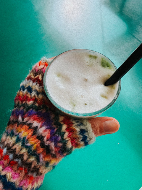 Fingerless gloves multicolor